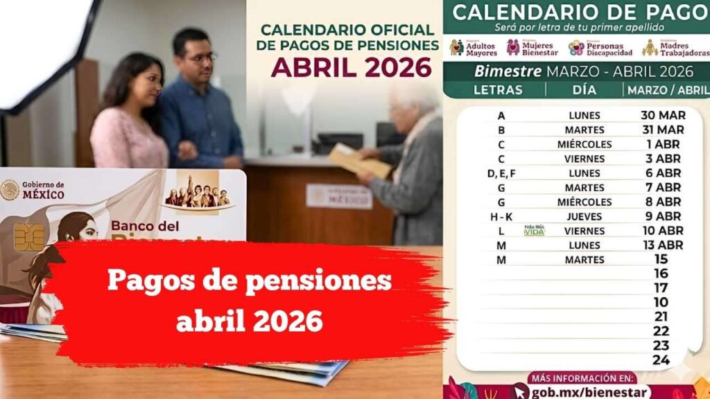 Pagos de pensiones abril 2026: bancos anuncian fechas de cobro para jubilados