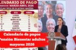 Calendario de pagos Pensión Bienestar adultos mayores 2026: fechas y detalles